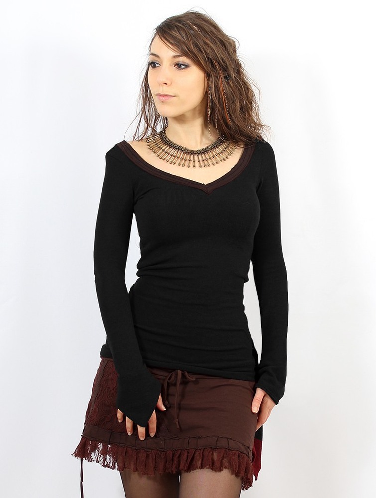 Black and brown Toonzshop Eo-lüne Pullover Women Pullover | 34907QRKC