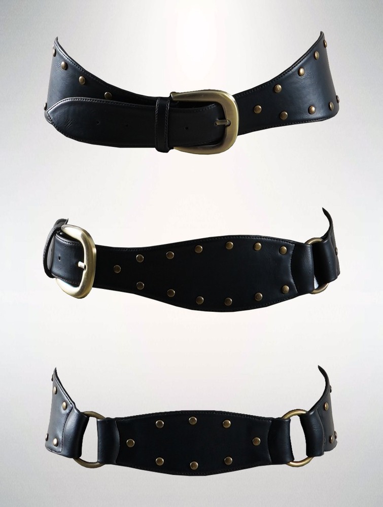 Black faux leather Toonzshop Varda Waist Belt Women Belts | 15647KXFR