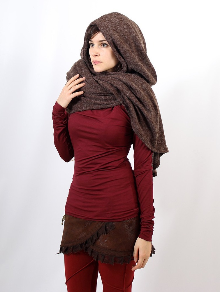 Brown Toonzshop Danae Hooded Cape Women Ponchos | 87140FARO