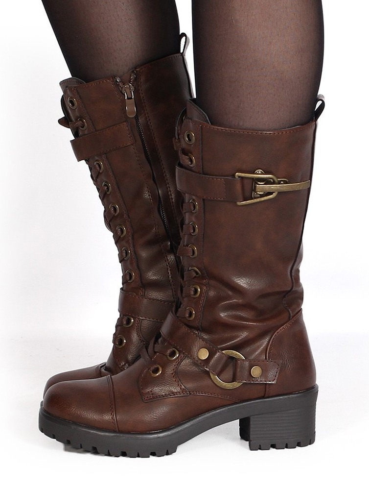 Brown Toonzshop Dezba High Boots Women Boots | 40528TIOS