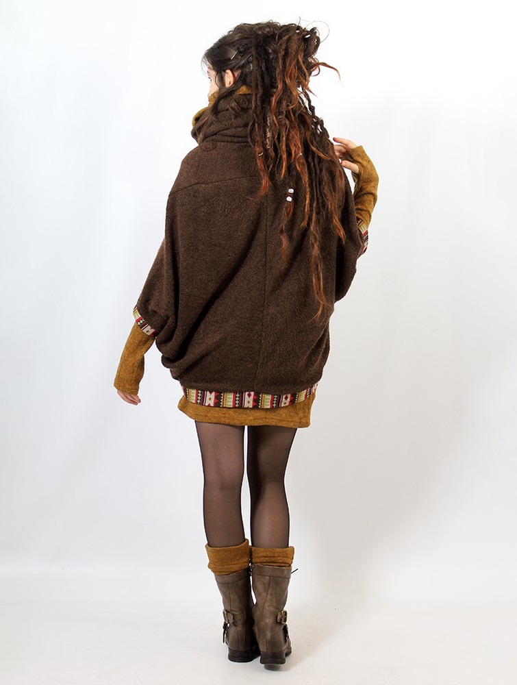 Brown Toonzshop Natcha Poncho Women Ponchos | 04597PRMG