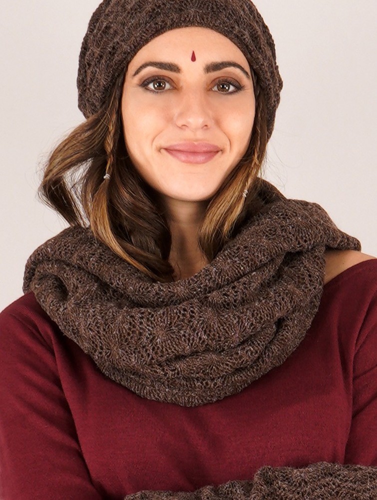 Brown Toonzshop Oöna Crochet Snood Scarf Women Scarf | 95603PFTM