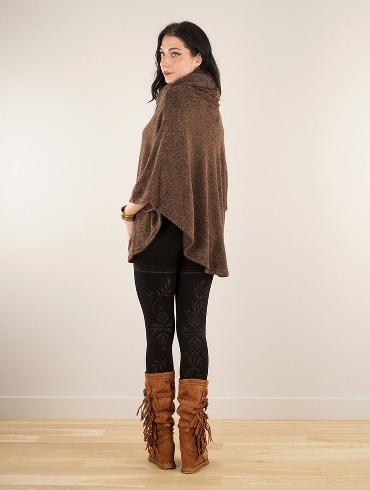 Brown Toonzshop Taraka Poncho Women Ponchos | 86472XSDR