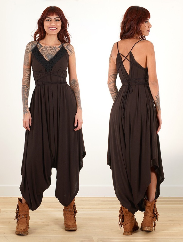 Brown Toonzshop Topäaz Loose And Reversible Strappy Jumpsuit Women Jumpsuit | 72359KQGU