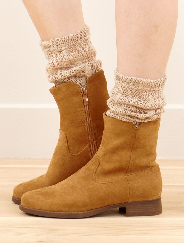 Camel brown Toonzshop Keertana Flat Ankle Boots Women Boots | 36508HDGF