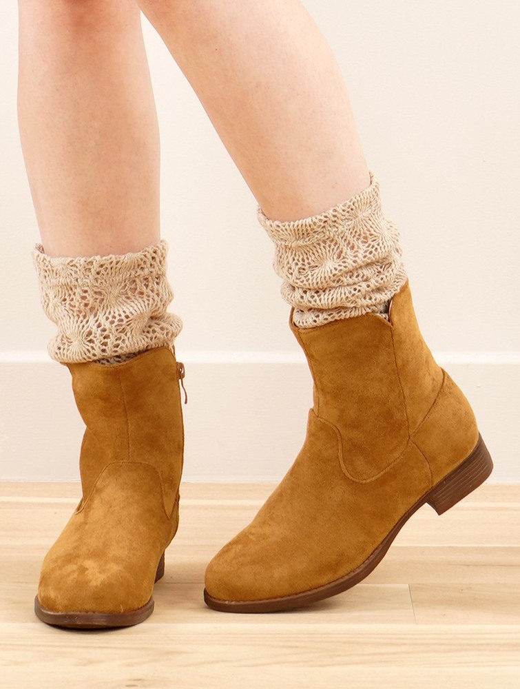 Camel brown Toonzshop Keertana Flat Ankle Boots Women Boots | 36508HDGF