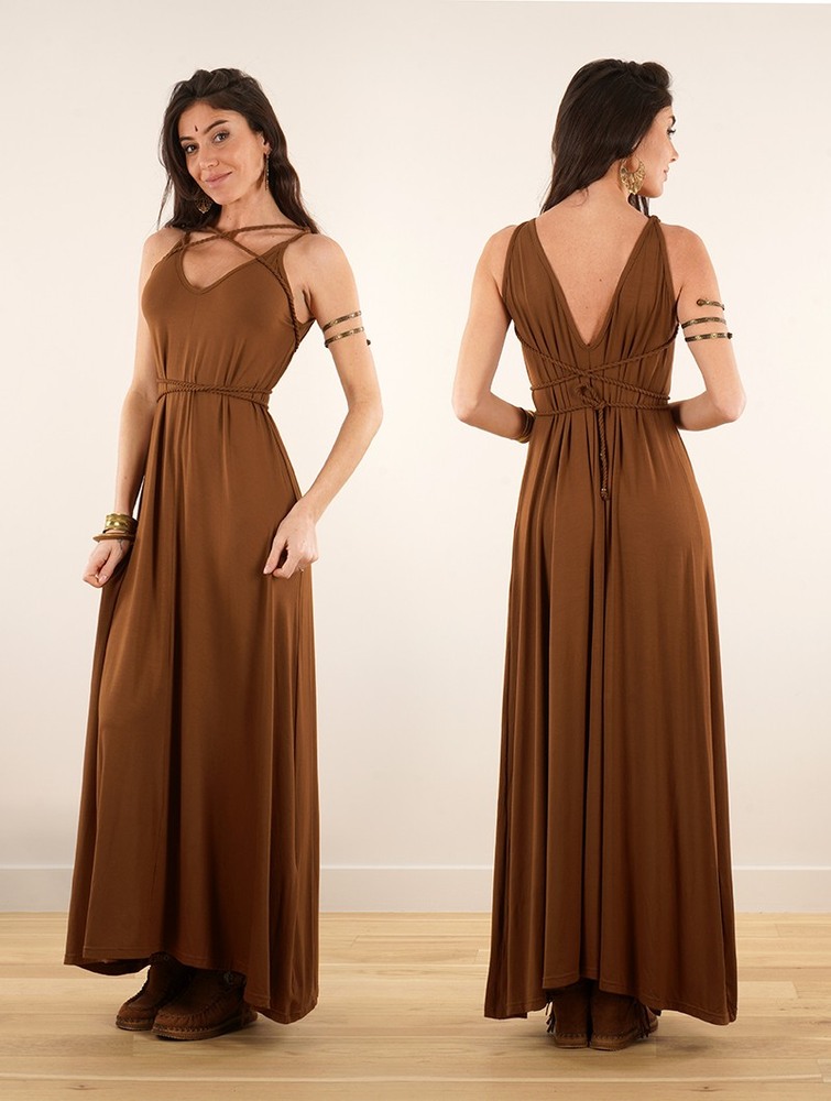 Caramel Toonzshop Lazüli Loose And Reversible Strappy Long Dress Women Dress | 47681OBWI