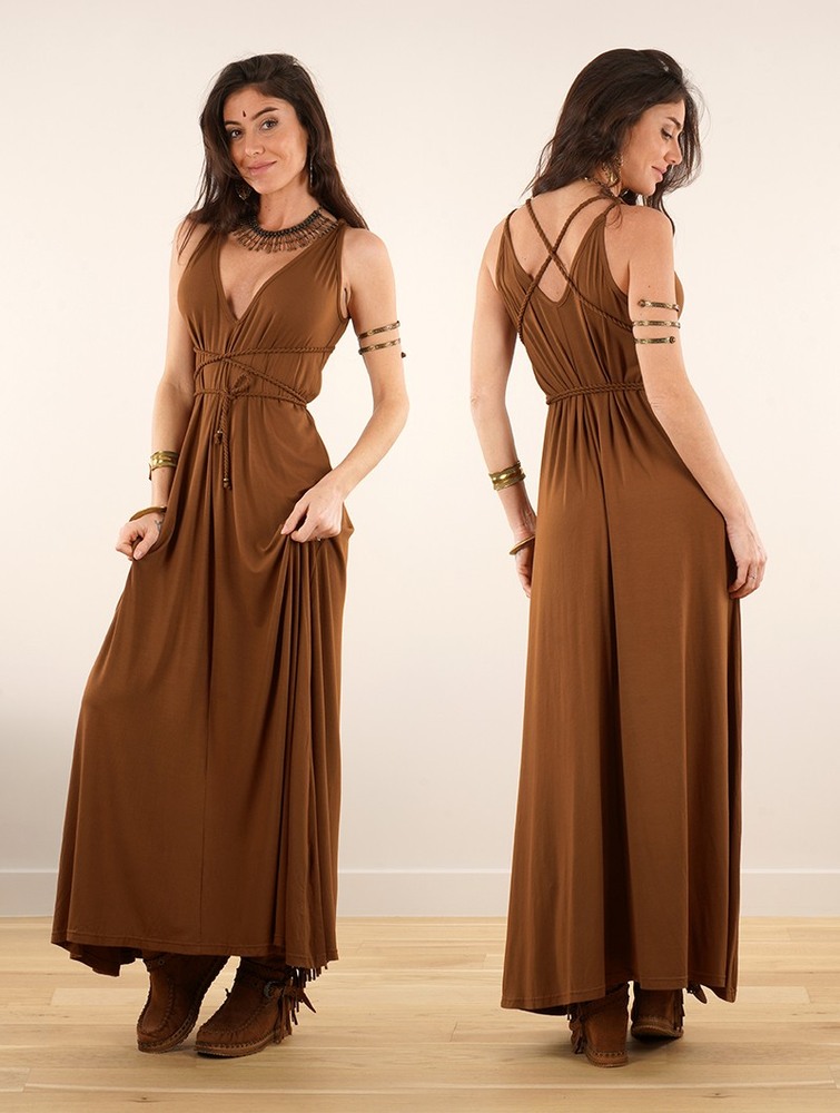 Caramel Toonzshop Lazüli Loose And Reversible Strappy Long Dress Women Dress | 47681OBWI