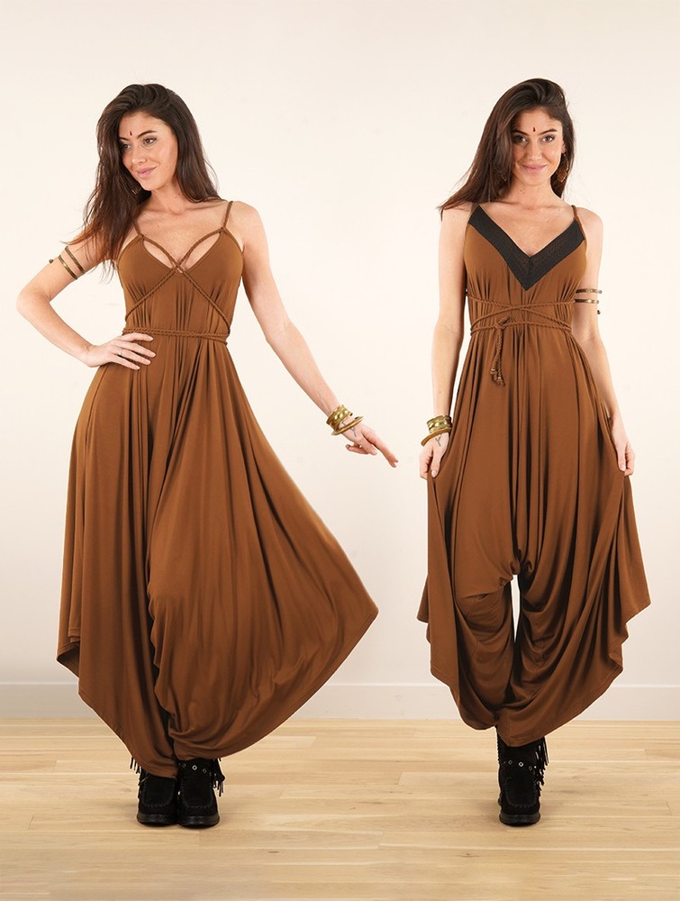 Caramel Toonzshop Topäaz Loose And Reversible Strappy Jumpsuit Women Jumpsuit | 59683NBWR