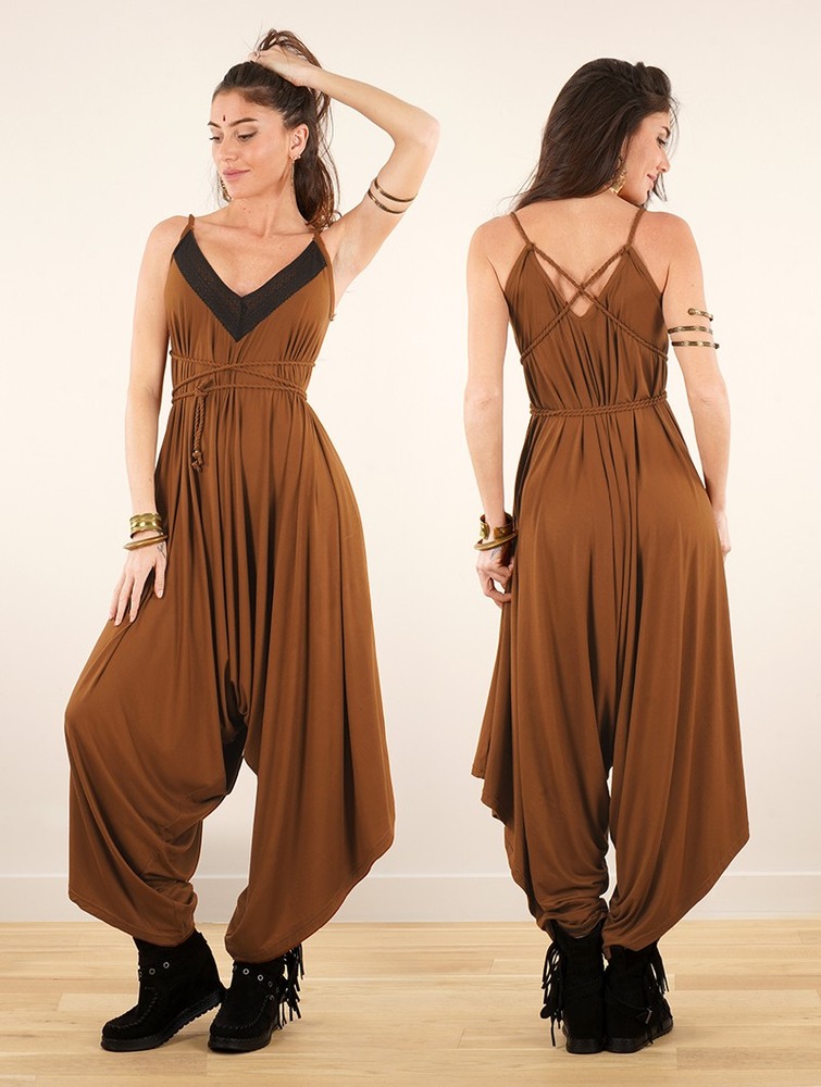 Caramel Toonzshop Topäaz Loose And Reversible Strappy Jumpsuit Women Jumpsuit | 59683NBWR