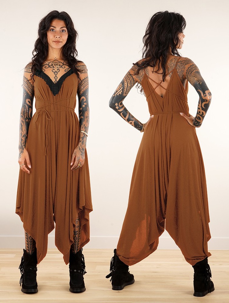 Caramel Toonzshop Topäaz Loose And Reversible Strappy Jumpsuit Women Jumpsuit | 59683NBWR