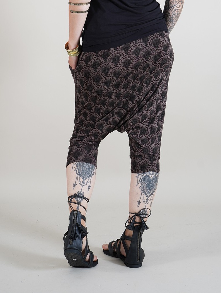 Choco brown Toonzshop Komodo Drop Printed Harem Pants Women Pants | 79406TGMI