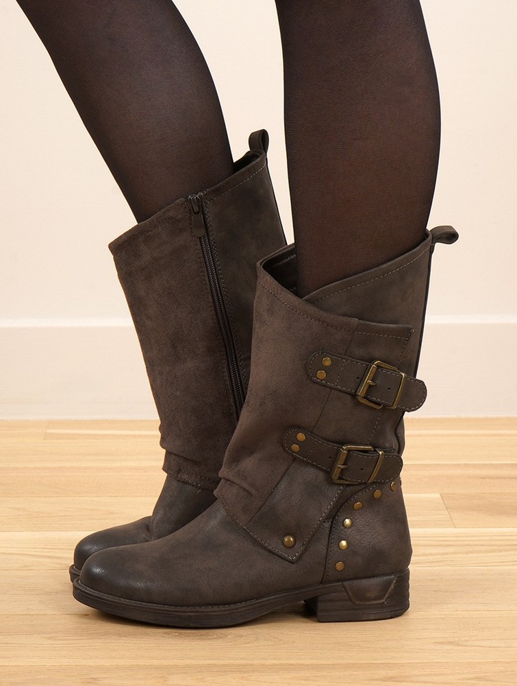 Dark brown Toonzshop Lira Boots Women Boots | 87062ICSB