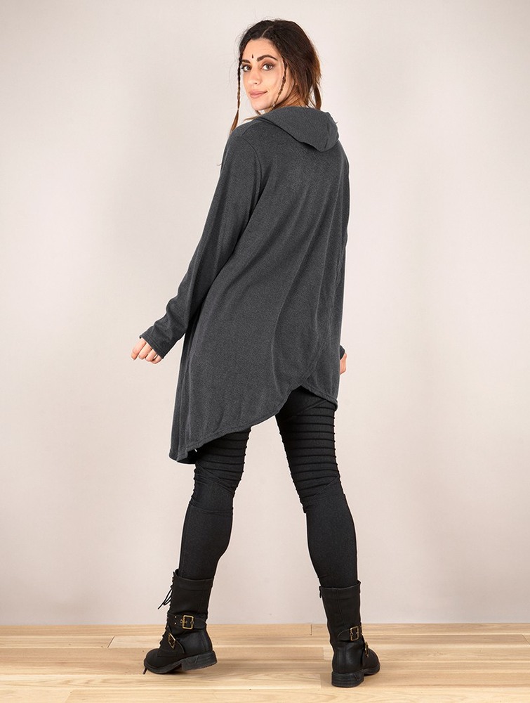 Dark grey Toonzshop Inika Poncho Pullover Women Pullover | 48913PHLM