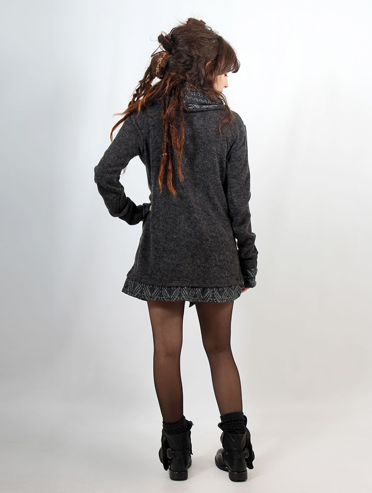 Dark grey Toonzshop Namkha Heimaey Cardigan Women Cardigan | 10854HTSE