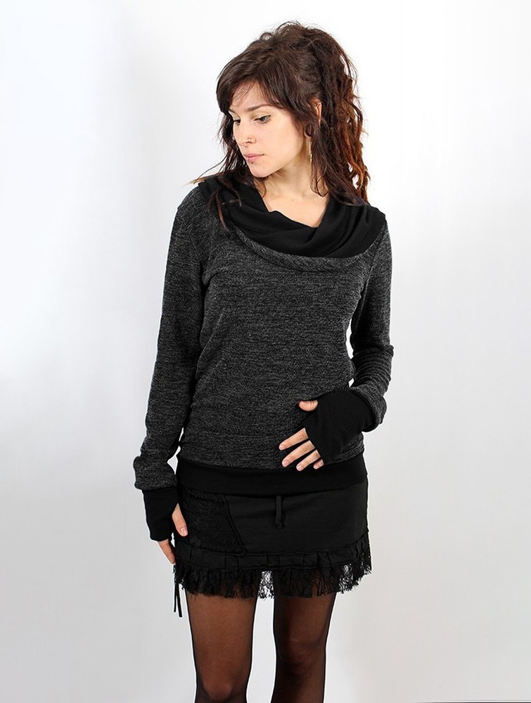 Dark grey black Toonzshop Janjira Pullover Women Pullover | 23146YXJU