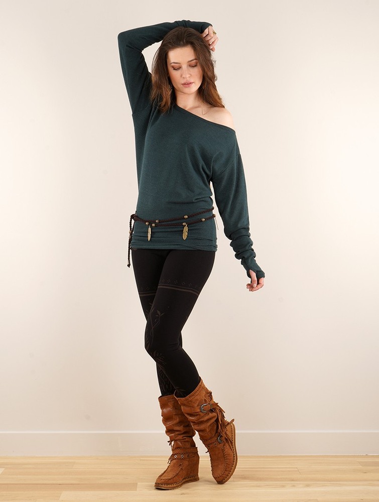 Dark teal Toonzshop Kayäaz Batwing Sleeve Sweater Women Sweater | 30275HVPT