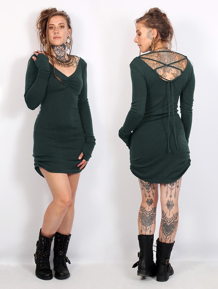 Dark teal Toonzshop Nikkäa Sweater Dress Women Dress | 32854NZYW