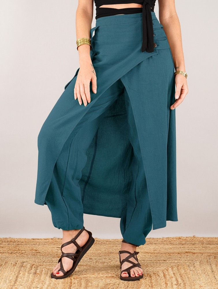 Dark teal blue Toonzshop Wanda Harem Skirt Pants Women Skirt | 17209YFLW