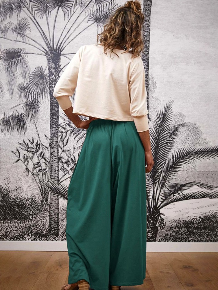 Emerald Toonzshop Booh Flared Loose Pants Women Pants | 91072REGP