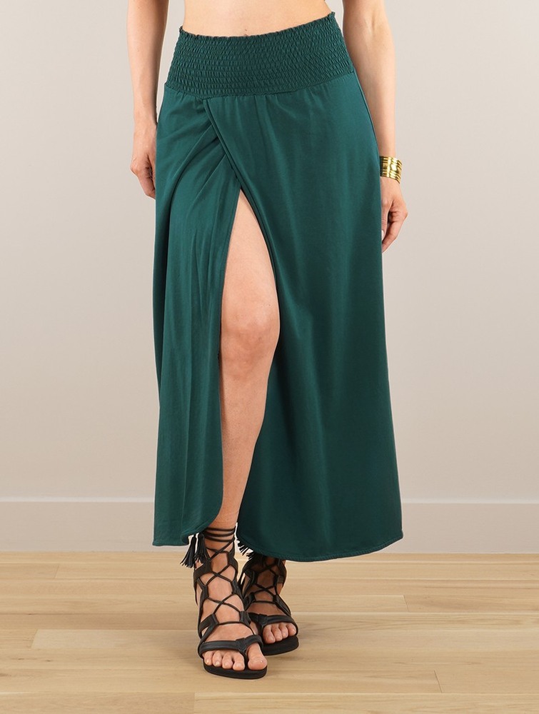 Emerald Toonzshop Dune Wrap Long Skirt Women Skirt | 68790YVSB