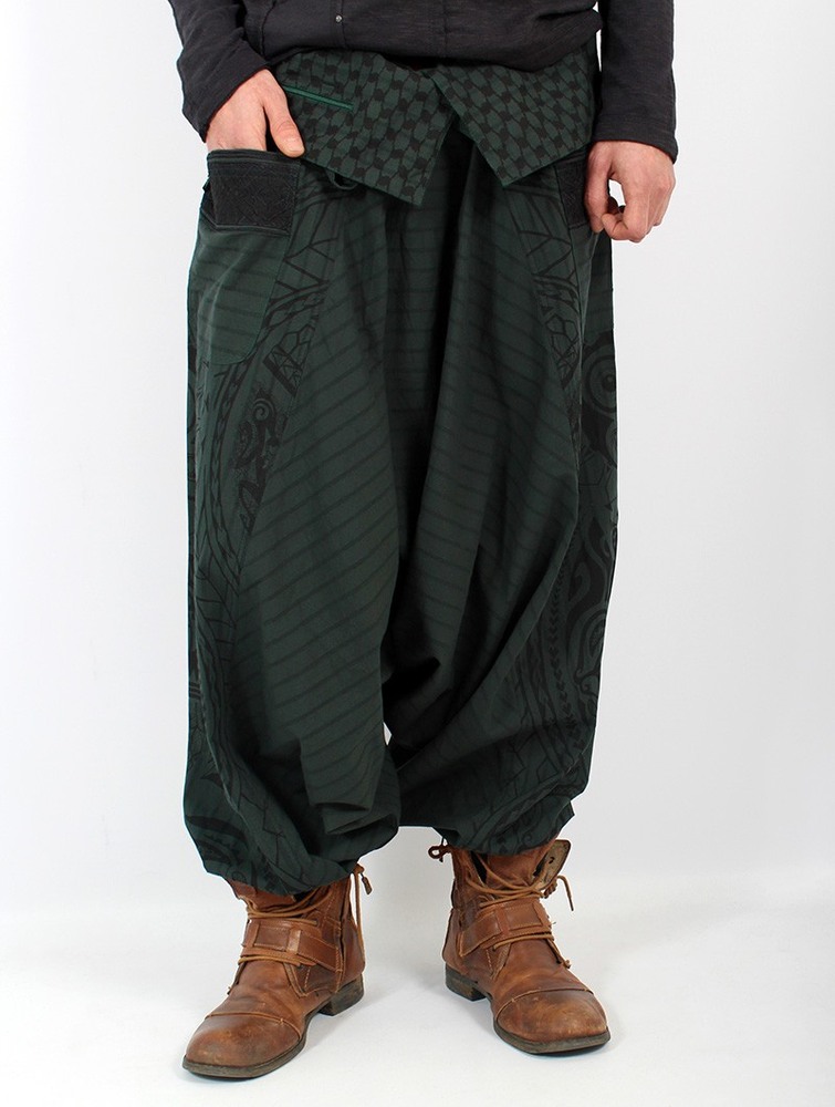 Forest green Toonzshop Necka Gender Neutral Harem Pants Men Pants | 28407CKHX