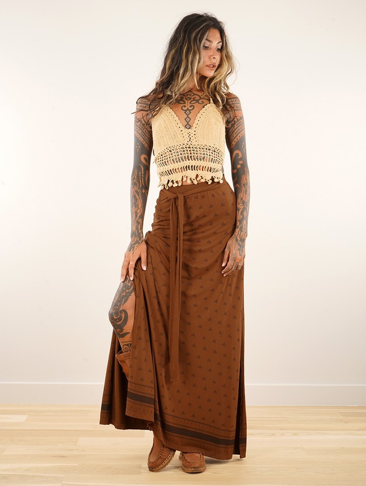 Goldenbrown Toonzshop Eressea Umbas Printed Long Skirt Women Skirt | 06791MKHG