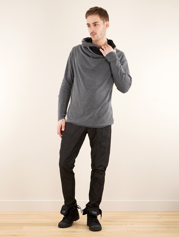 Grey Toonzshop Banyu Sweatshirt Men Sweatshirt | 25608XDGC