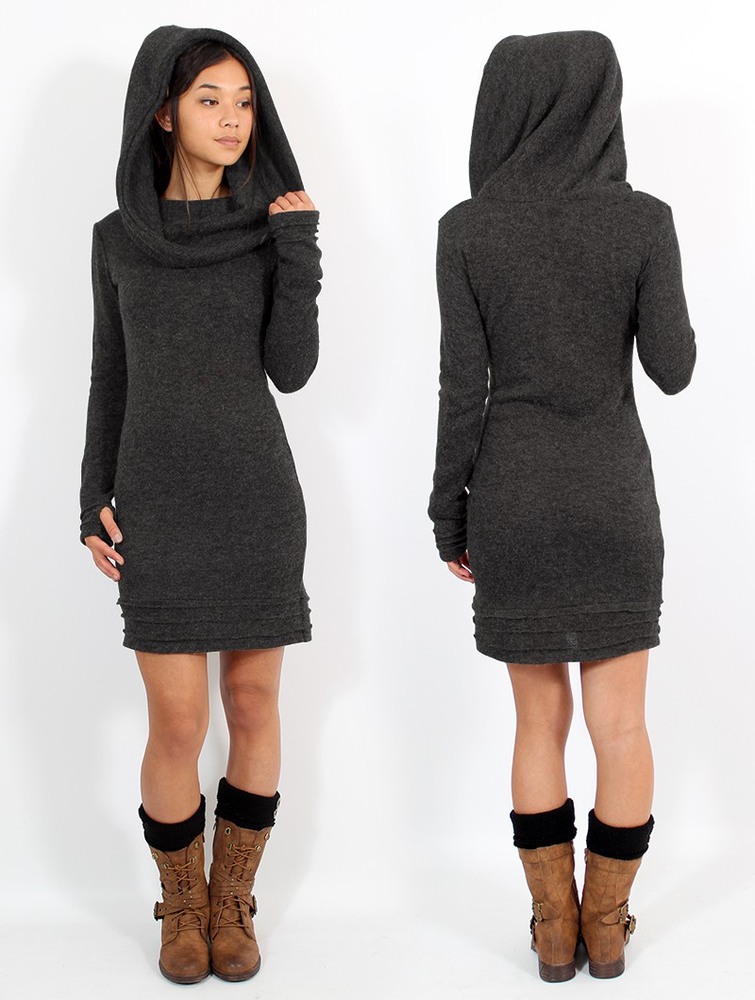 Grey Toonzshop Chryzalide Sweater Dress Women Dress | 38960EHOQ