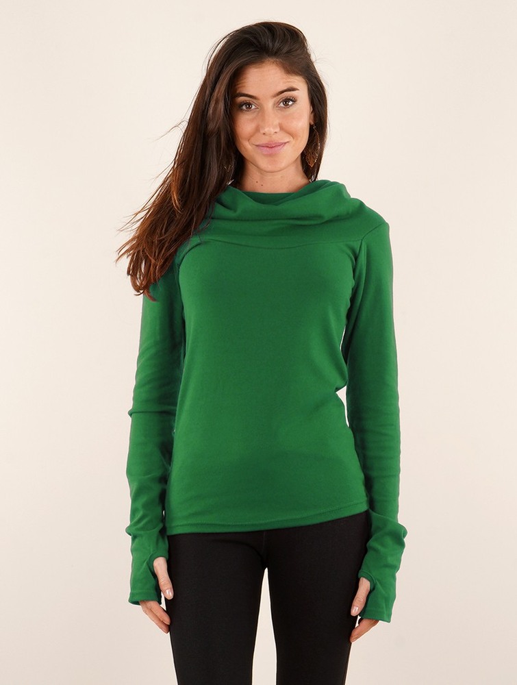 Kelly green Toonzshop Hatlami Light And Soft Hoodie Women Hoodie | 58103DTIU