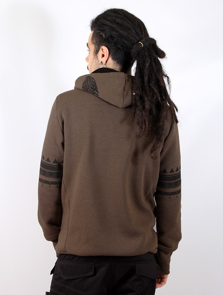 Mottled brown Toonzshop Zikit Hoodie Men Hoodie | 04835TNUY