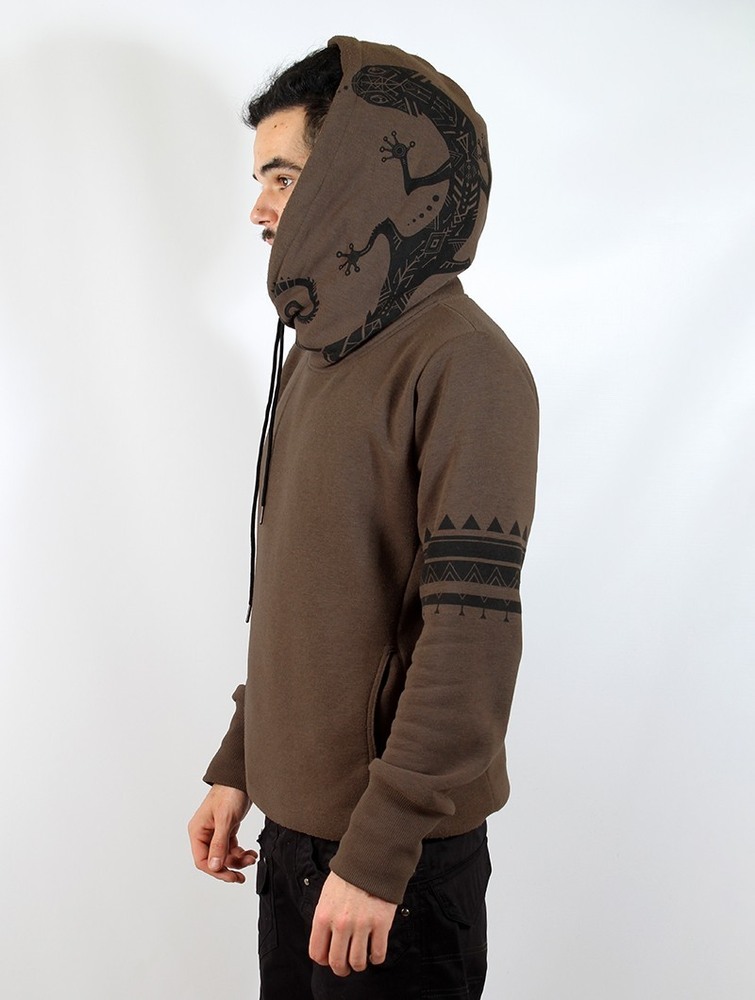 Mottled brown Toonzshop Zikit Hoodie Men Hoodie | 04835TNUY