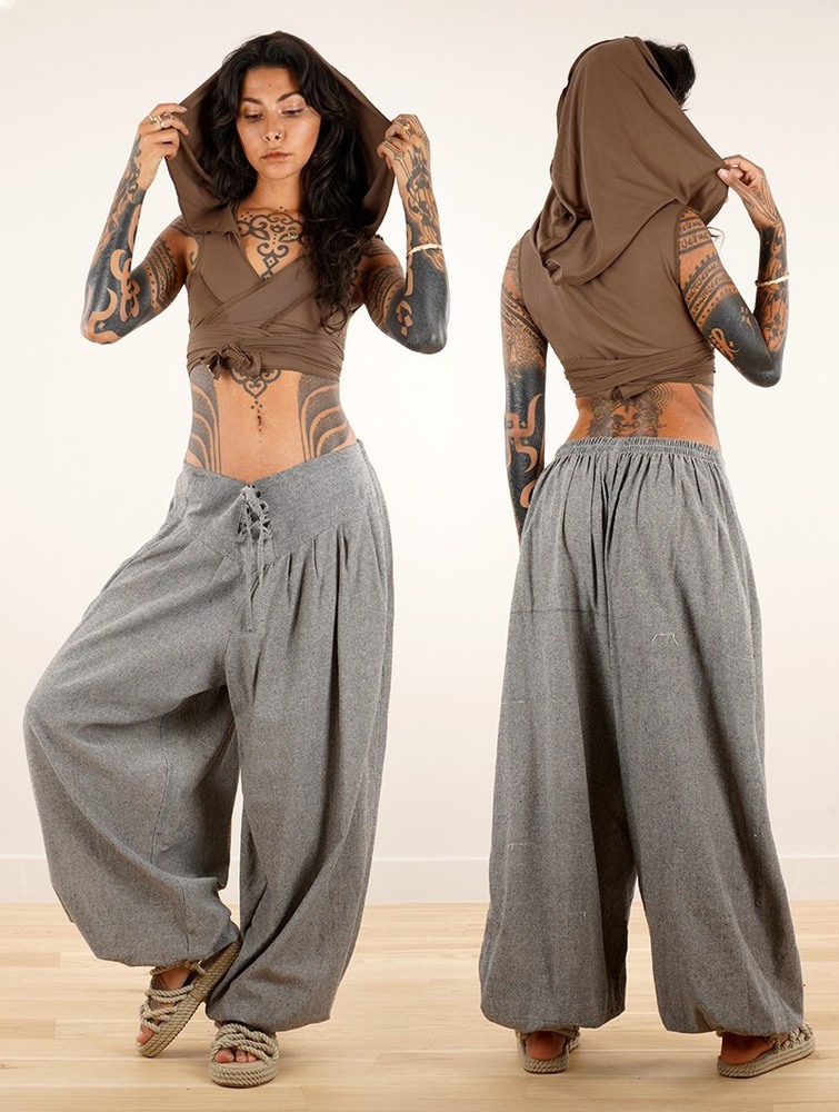 Mottled grey Toonzshop Divyna Gender Neutral Harem Pants Women Pants | 76432GJNV