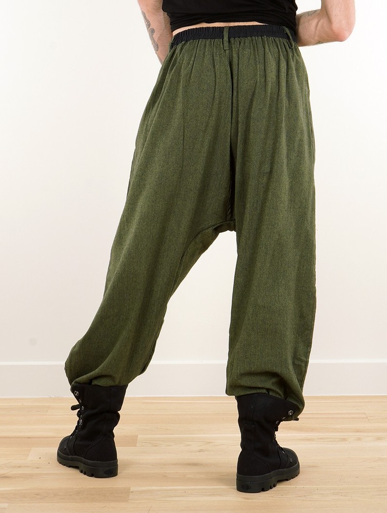 Mottled olive green Toonzshop Niharika Gender Neutral Sarouel Pants Women Pants | 17503YQHR