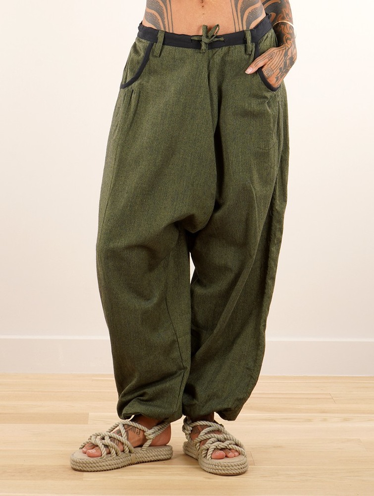 Mottled olive green Toonzshop Niharika Gender Neutral Sarouel Pants Women Pants | 17503YQHR