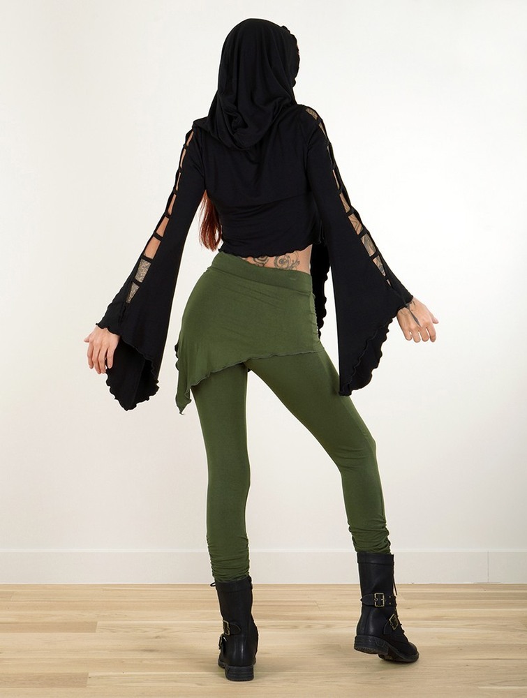 Olive green Toonzshop Seiji Skirted Leggings Women Leggings | 81239YOMV