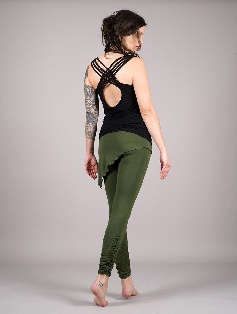 Olive green Toonzshop Seiji Skirted Leggings Women Leggings | 81239YOMV