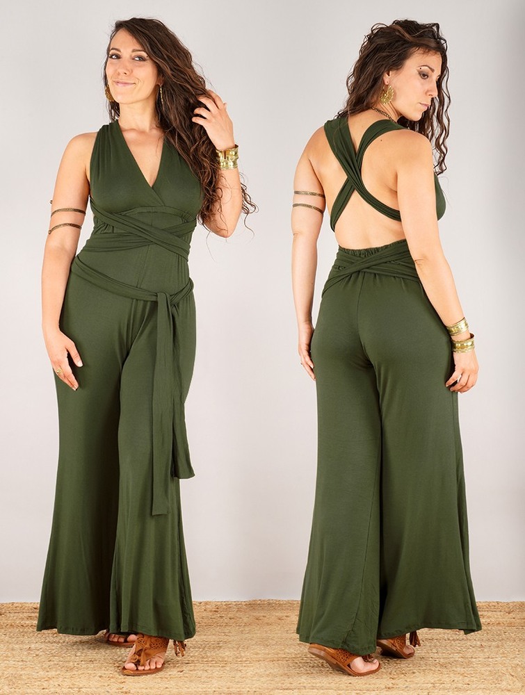 Olive green Toonzshop Wakiza Infinity Jumpsuit Women Jumpsuit | 41538LRZG