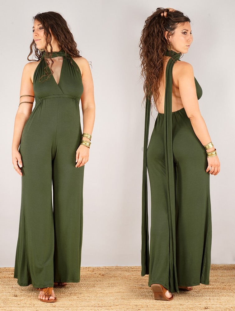 Olive green Toonzshop Wakiza Infinity Jumpsuit Women Jumpsuit | 41538LRZG