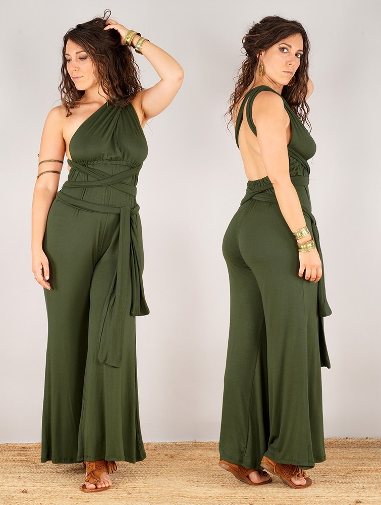 Olive green Toonzshop Wakiza Infinity Jumpsuit Women Jumpsuit | 41538LRZG