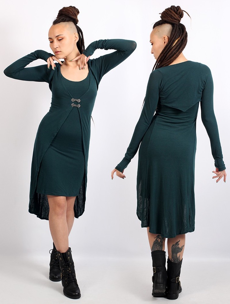 Peacock teal Toonzshop Kiyyö Bolero Women Dress | 03541EMYN