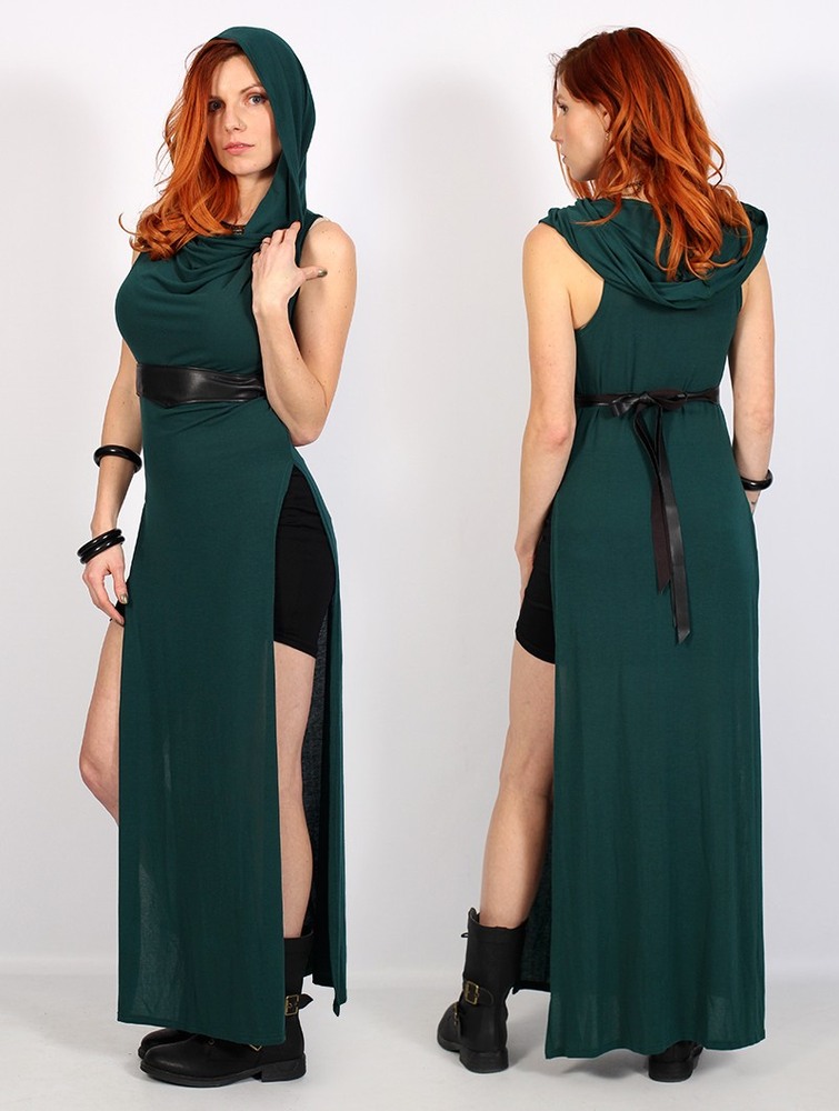 Peacock teal Toonzshop Nephilim Long Slit Dress Women Dress | 68147CJZE