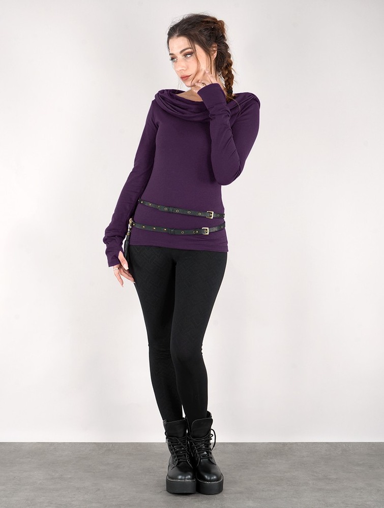 Purple Toonzshop Chryzz Long Sleeve Top Women Tops | 18643QDOV