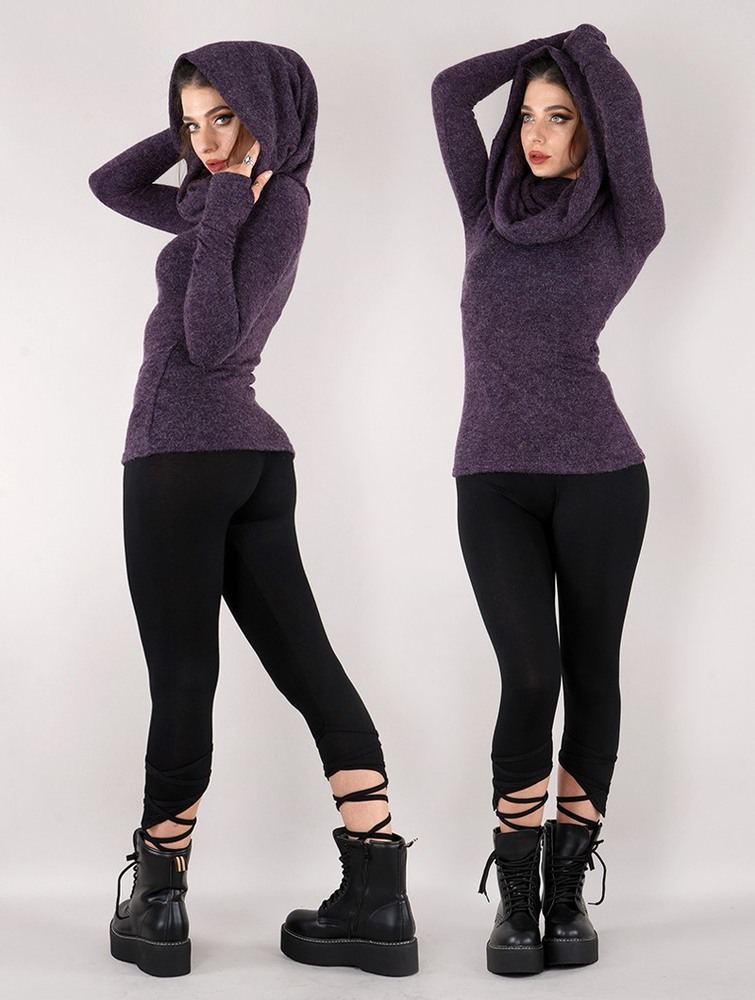 Purple Toonzshop Mantra Big Collar Sweater Women Sweater | 60745SFQK