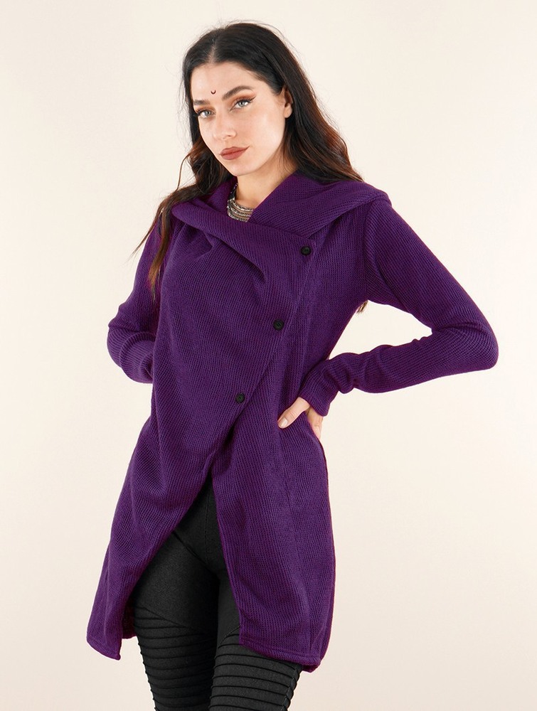 Purple Toonzshop Panimya Large Collar Crossed Front Jacket Women Jackets | 45078AXOI