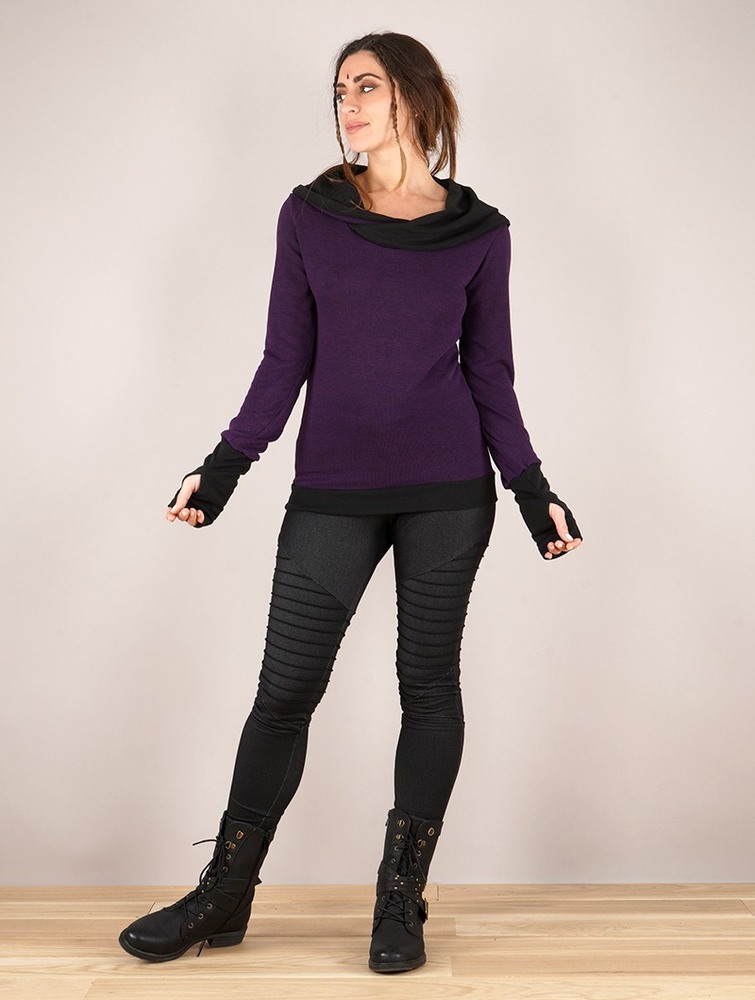 Purple black Toonzshop Janjira Pullover Women Pullover | 79328QACU