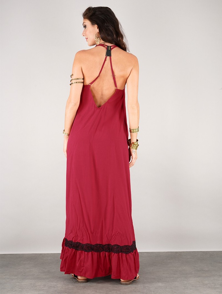 Red Toonzshop Gaia Long Dress Women Dress | 61924LWGK