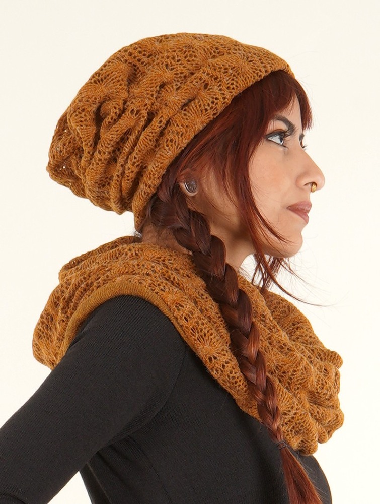 Rusty Toonzshop Aslan Pleated Crochet Beanie Women Beanie | 73218PMWR