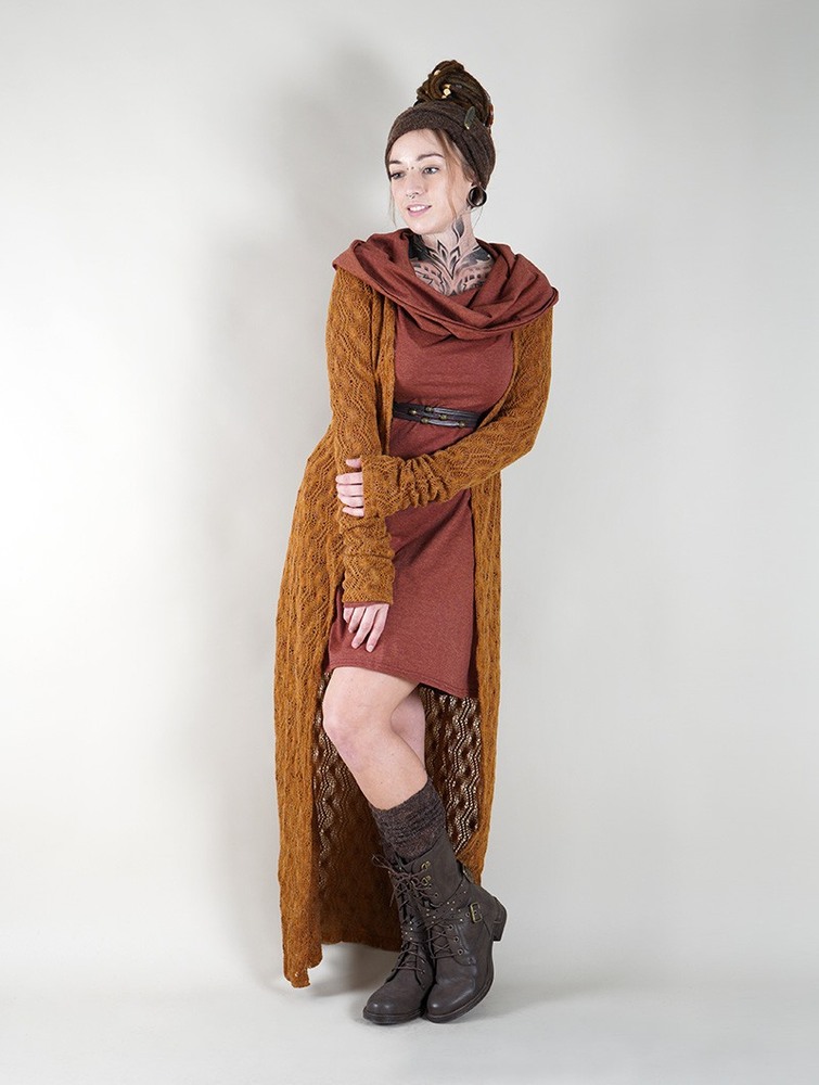 Rusty Toonzshop Boheme Crochet Long Cardigan Women Cardigan | 20596MGPA