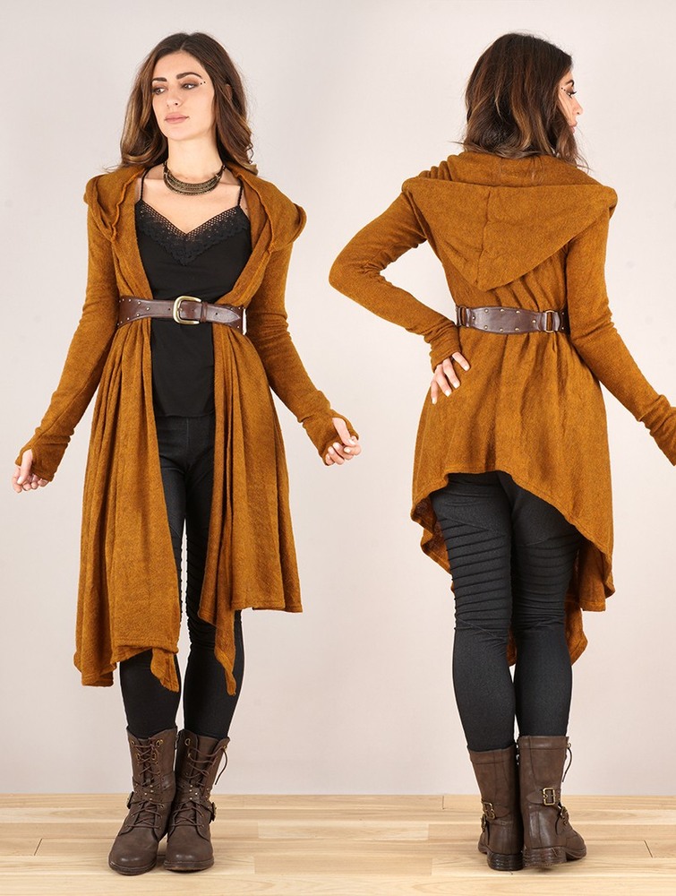 Rusty Toonzshop Danaeriz Long Sleeve Hooded Shawl Cardigan Women Cardigan | 03975JQYC